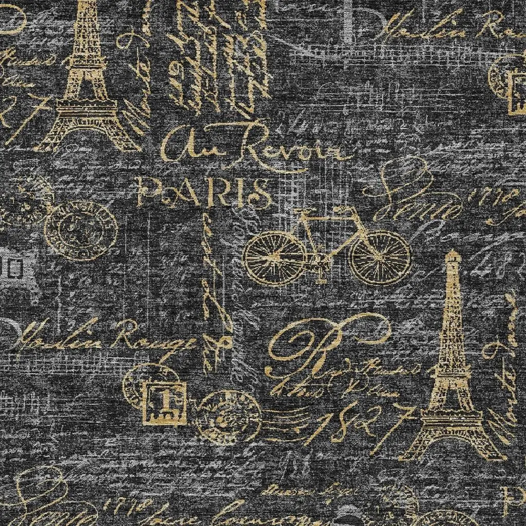 10' X 14' Black And Graphite Southwestern Washable Indoor Outdoor Area Rug Homeroots Outdoor