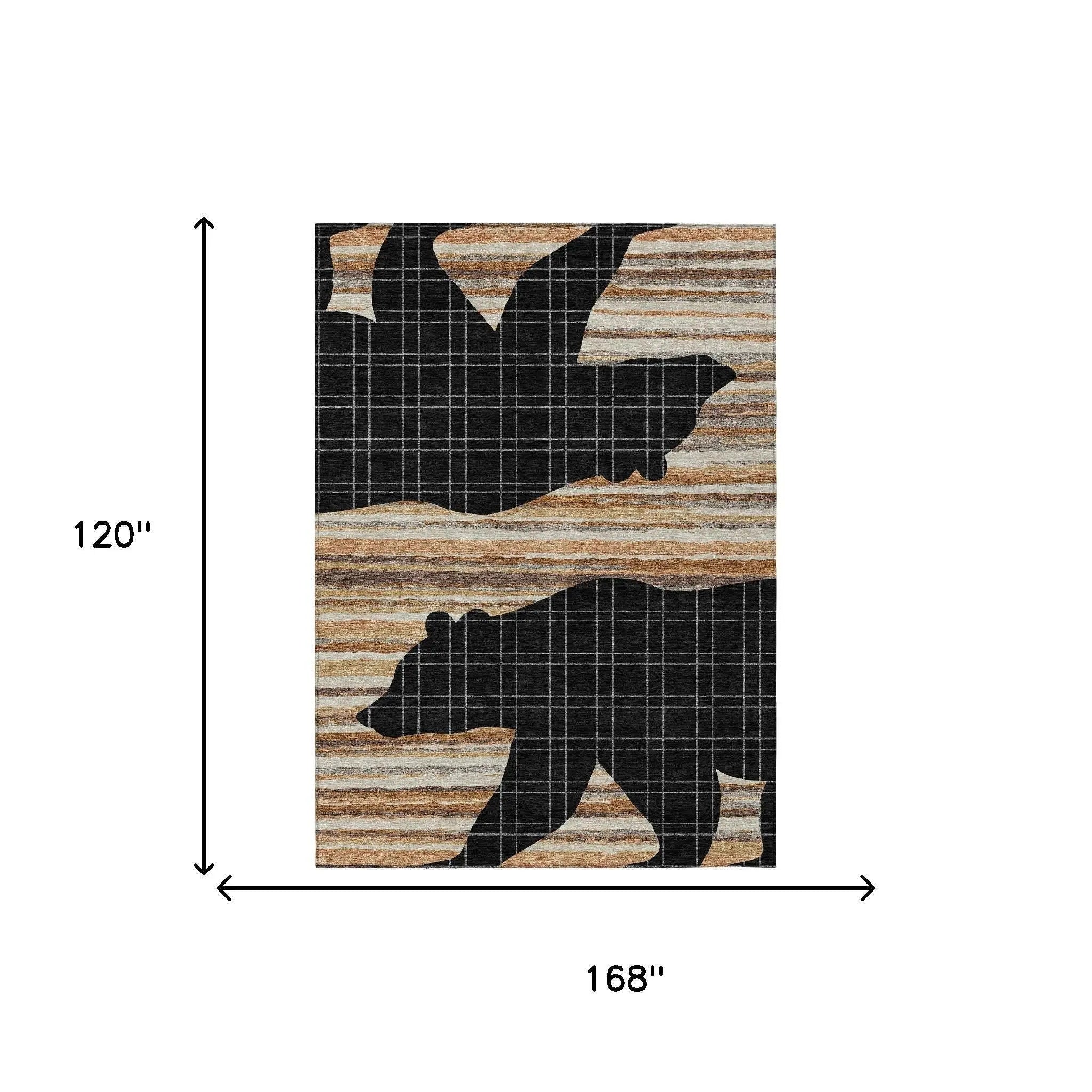 10' X 14' Black And Gray Abstract Washable Indoor Outdoor Area Rug Homeroots Outdoor