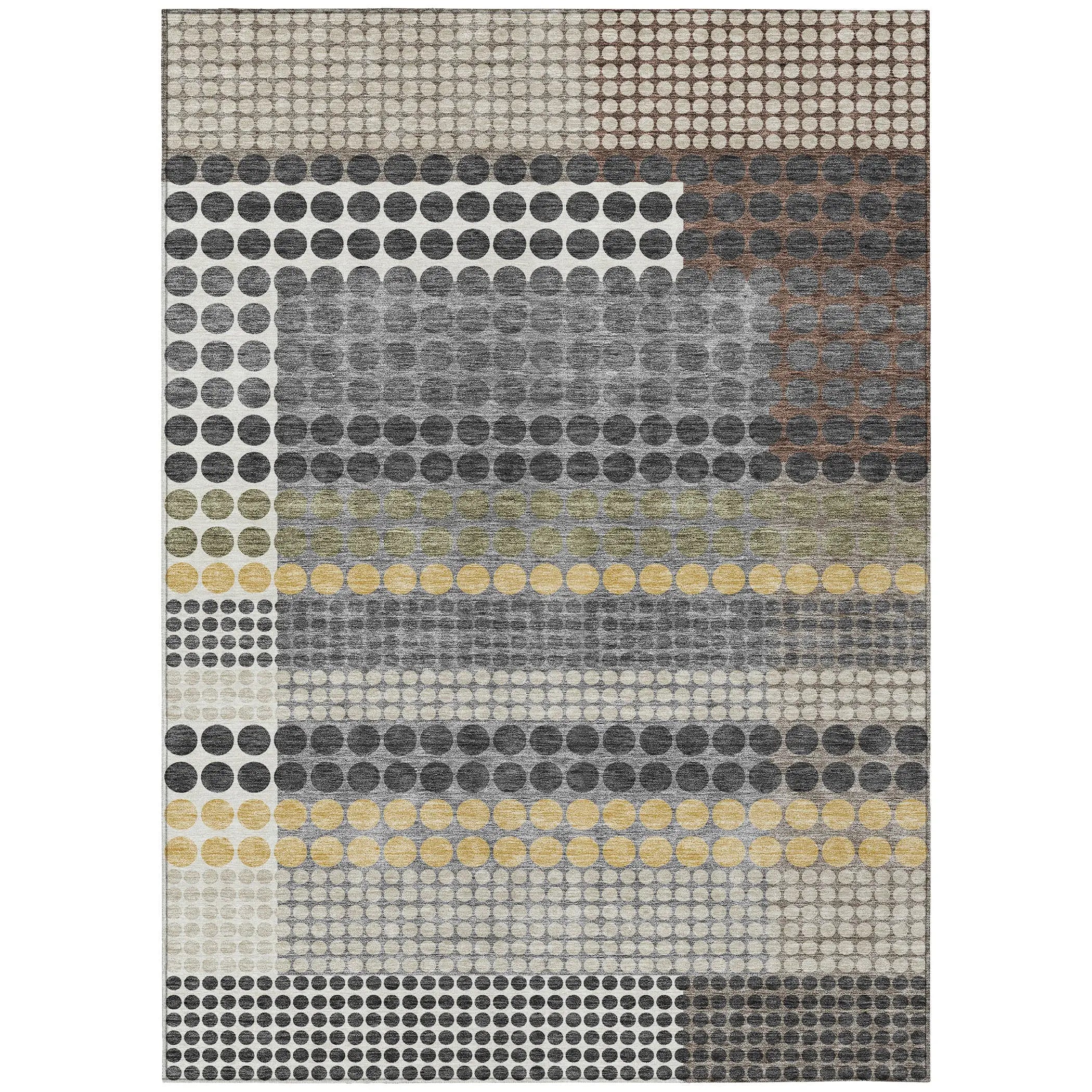 10' X 14' Black And Gray Geometric Washable Indoor Outdoor Area Rug Homeroots Outdoor