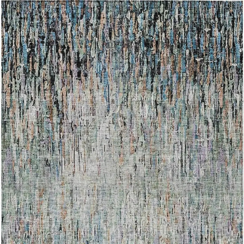 10' X 14' Black And Gray Striped Washable Indoor Outdoor Area Rug Homeroots Outdoor