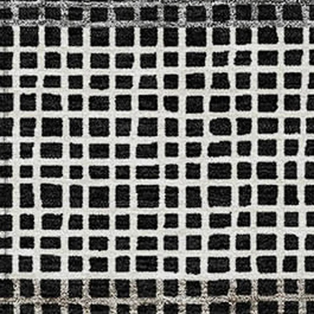 10' X 14' Black And Ivory Striped Washable Indoor Outdoor Area Rug Homeroots Outdoor