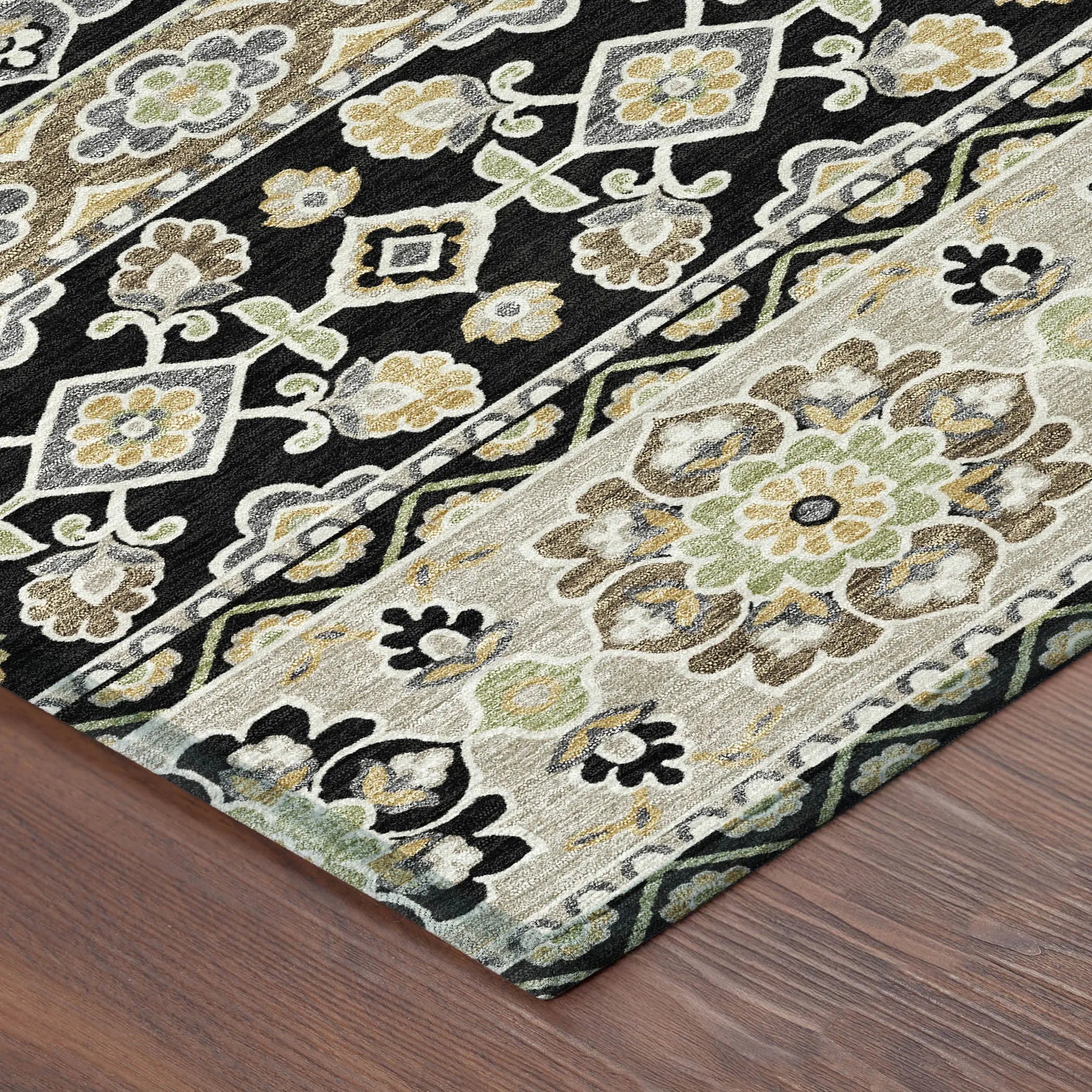 10' X 14' Black And Ivory Tribal Washable Indoor Outdoor Area Rug Homeroots Outdoor