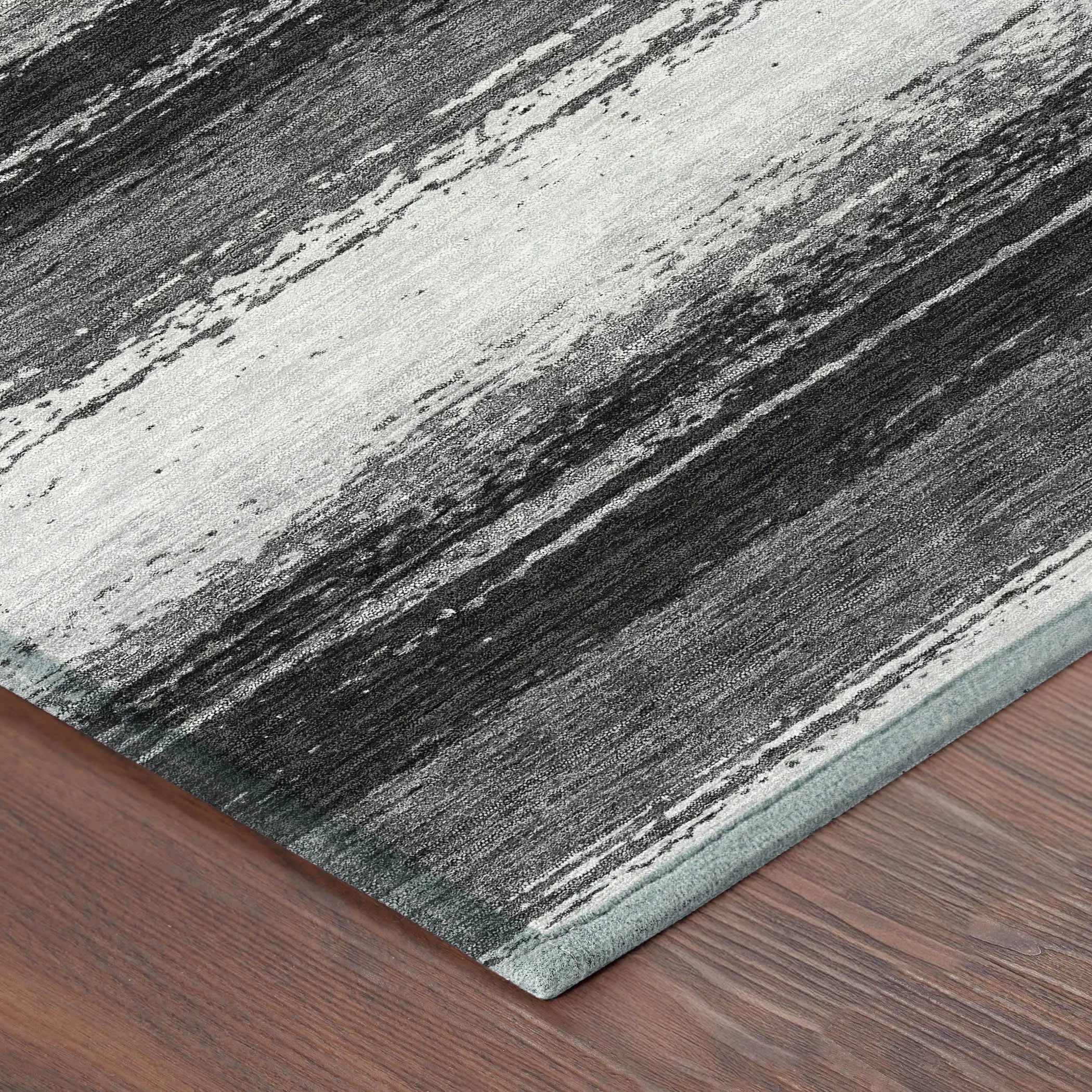 10' X 14' Black And Khaki Striped Washable Indoor Outdoor Area Rug Homeroots Outdoor