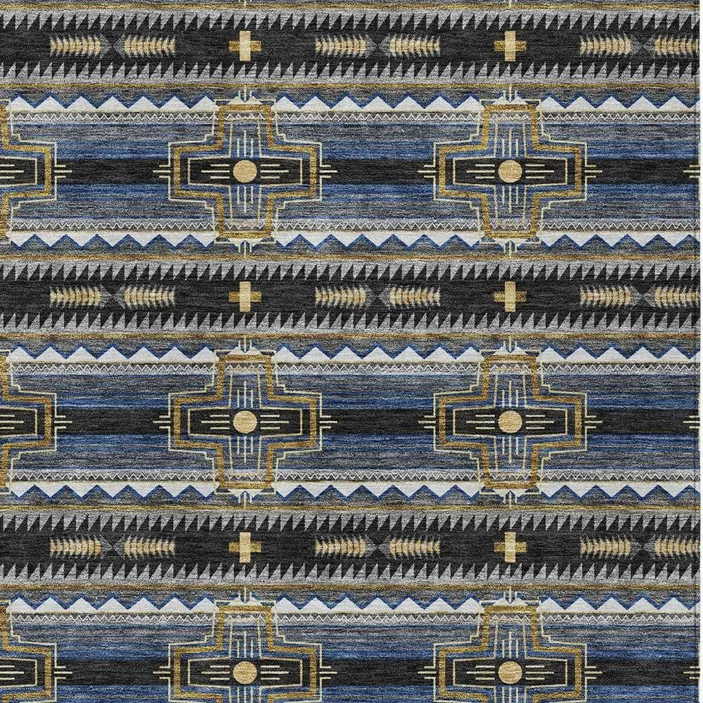 10' X 14' Black And Mauve Tribal Washable Indoor Outdoor Area Rug Homeroots Outdoor