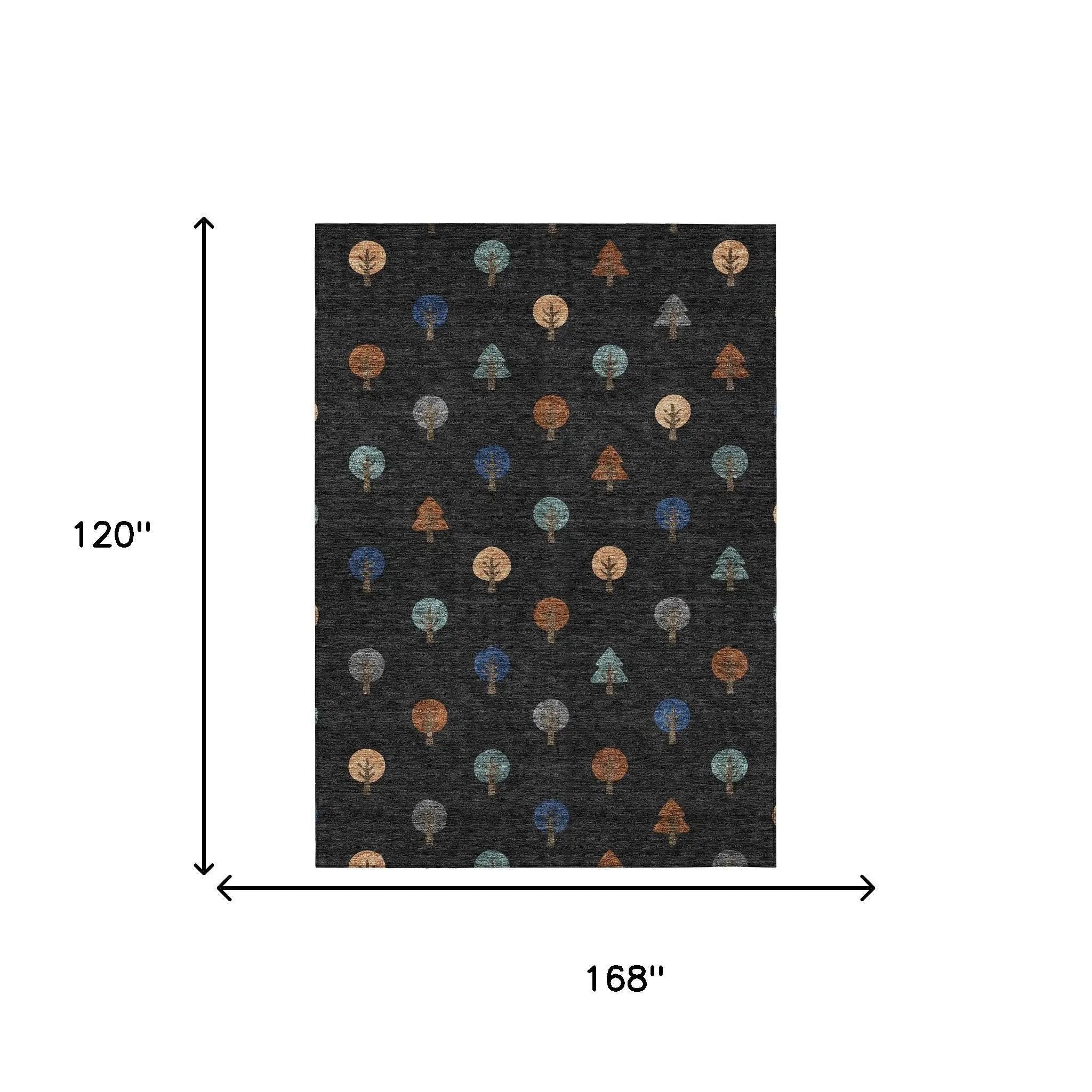 10' X 14' Black And Navy Blue Geometric Washable Indoor Outdoor Area Rug Homeroots Outdoor