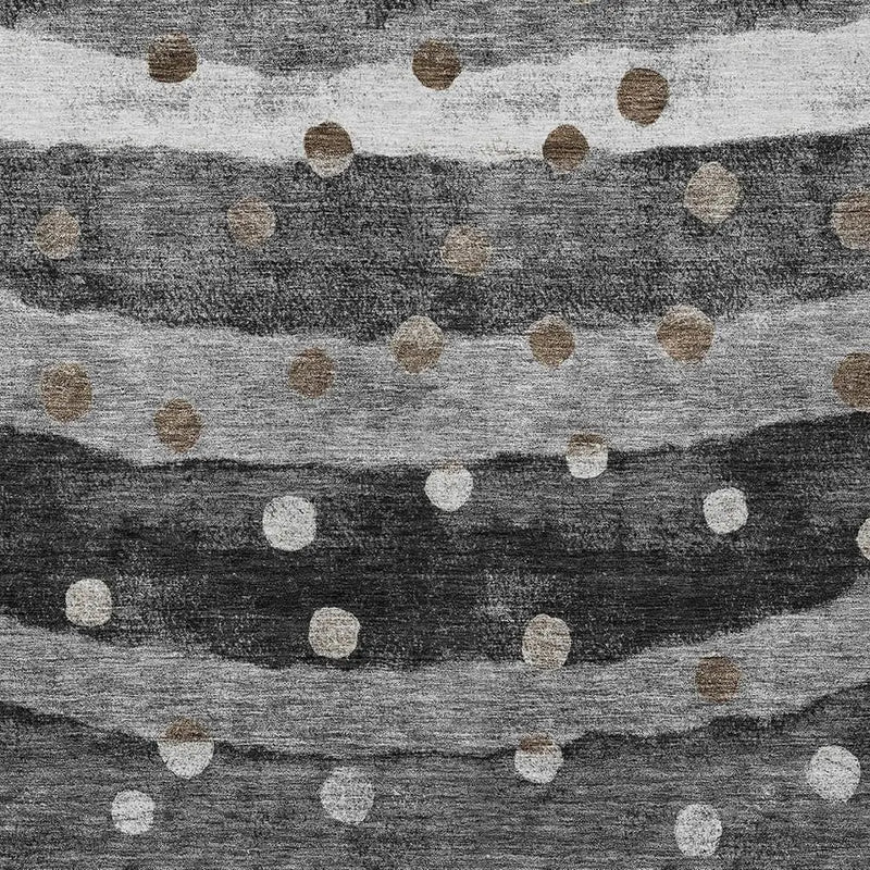 10' X 14' Black And Navy Blue Striped Washable Indoor Outdoor Area Rug Homeroots Outdoor