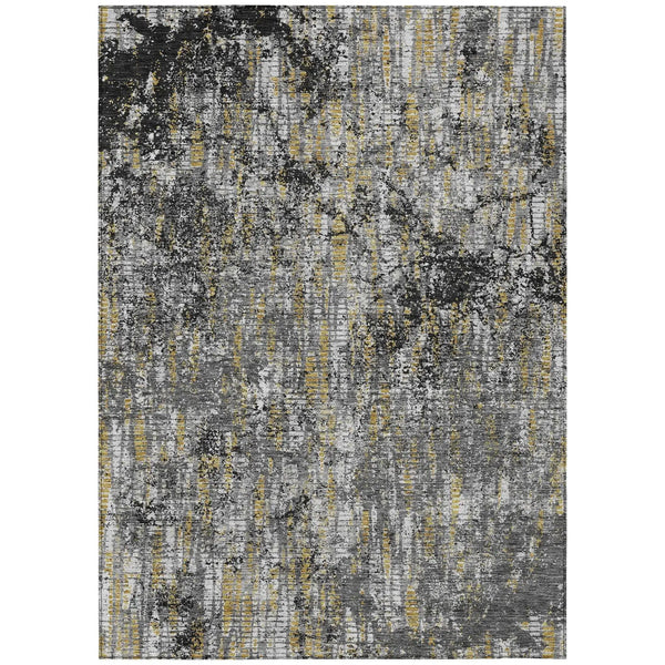 10' X 14' Black And Taupe Abstract Washable Indoor Outdoor Area Rug Homeroots Outdoor