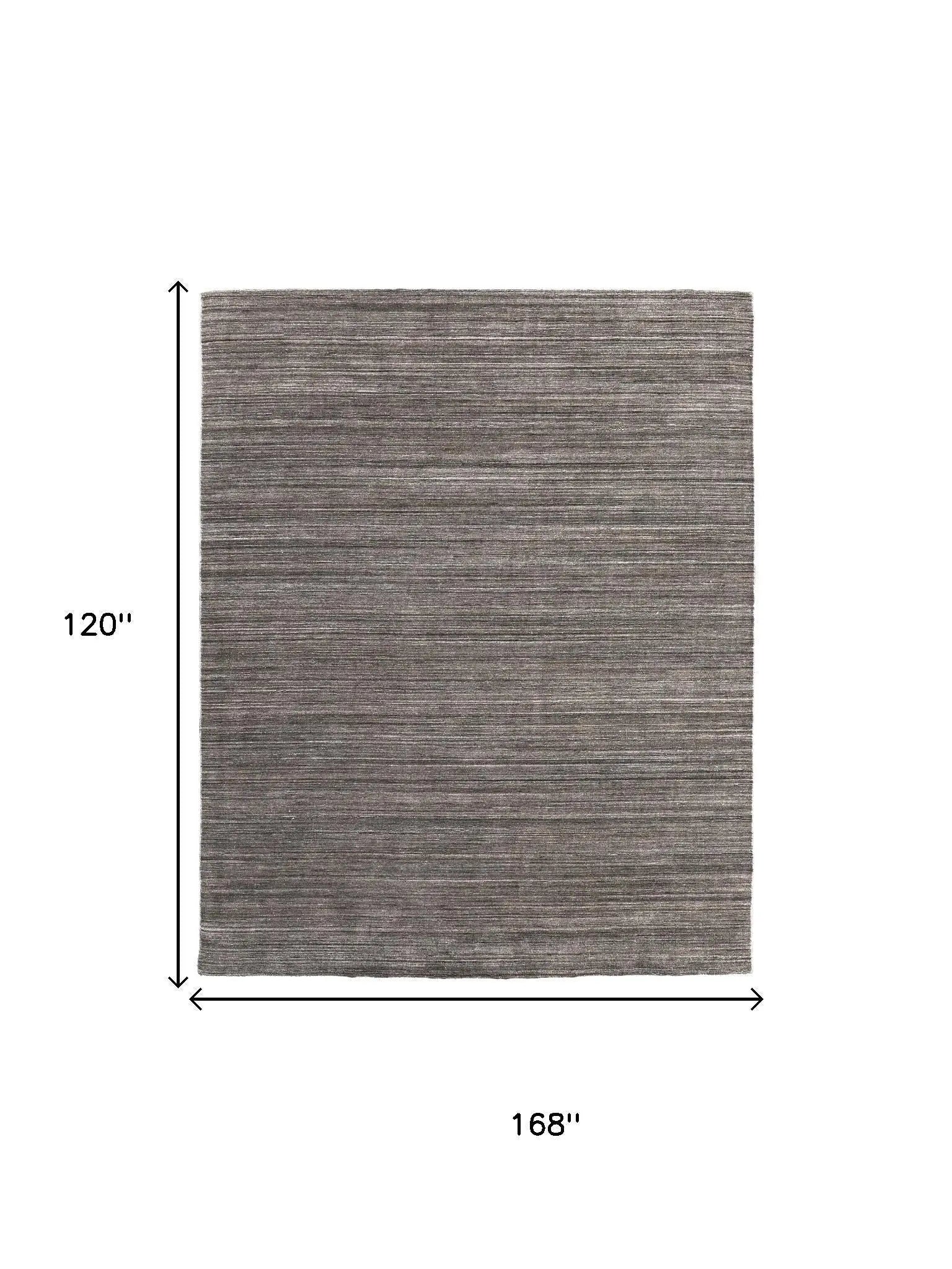10' X 14' Black Gray And Brown Handmade Indoor Outdoor Area Rug Homeroots Outdoor