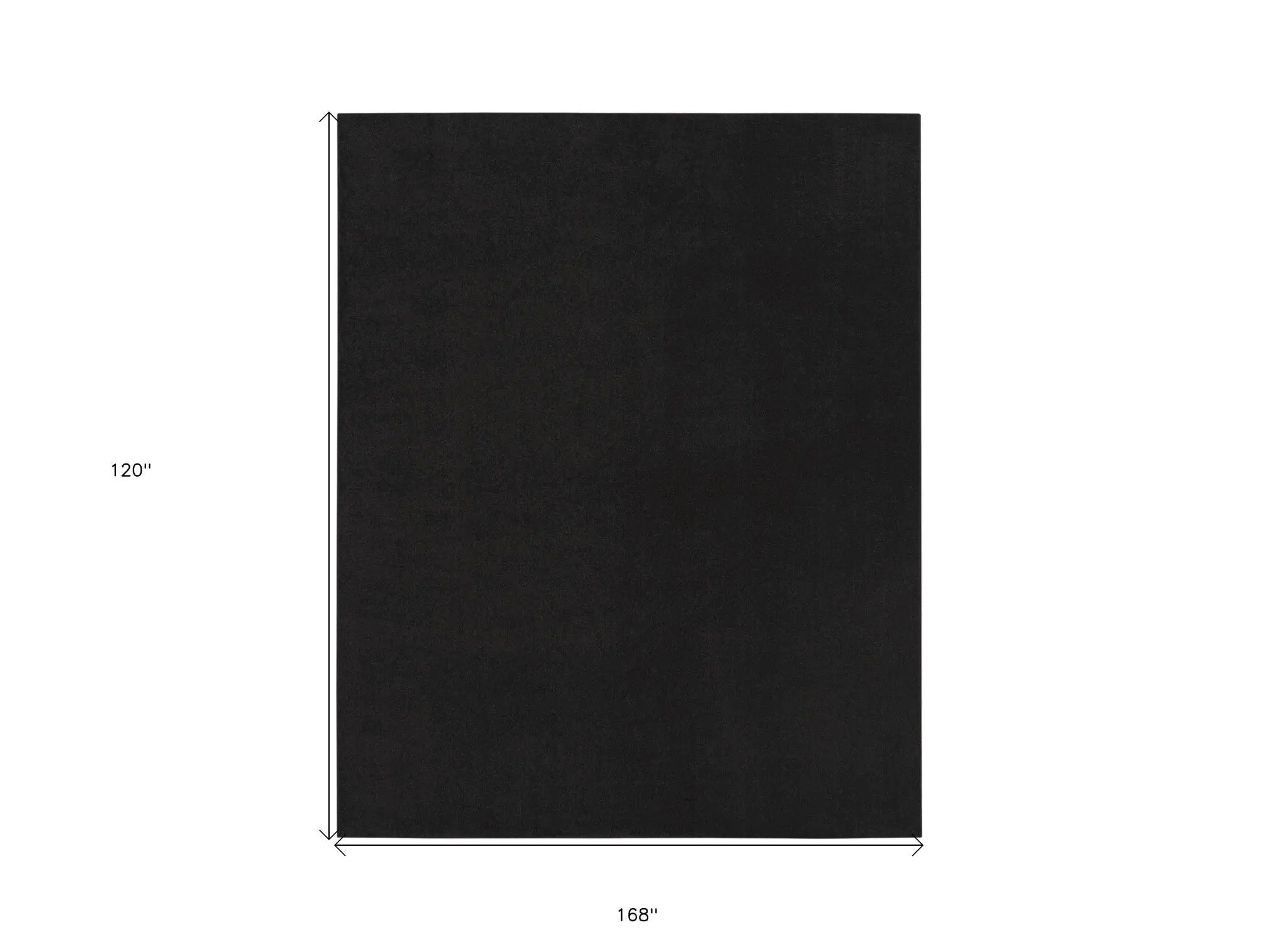 10' X 14' Black Stain Resistant Indoor Outdoor Area Rug Homeroots Outdoor