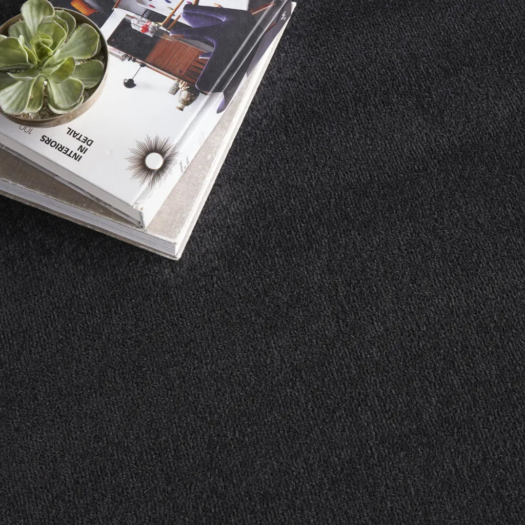 10' X 14' Black Stain Resistant Indoor Outdoor Area Rug Homeroots Outdoor