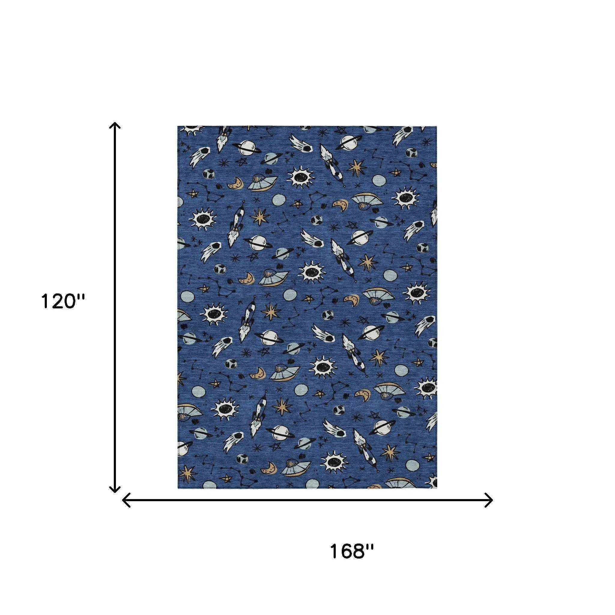 10' X 14' Blue And Black Animal Print Washable Indoor Outdoor Area Rug Homeroots Outdoor