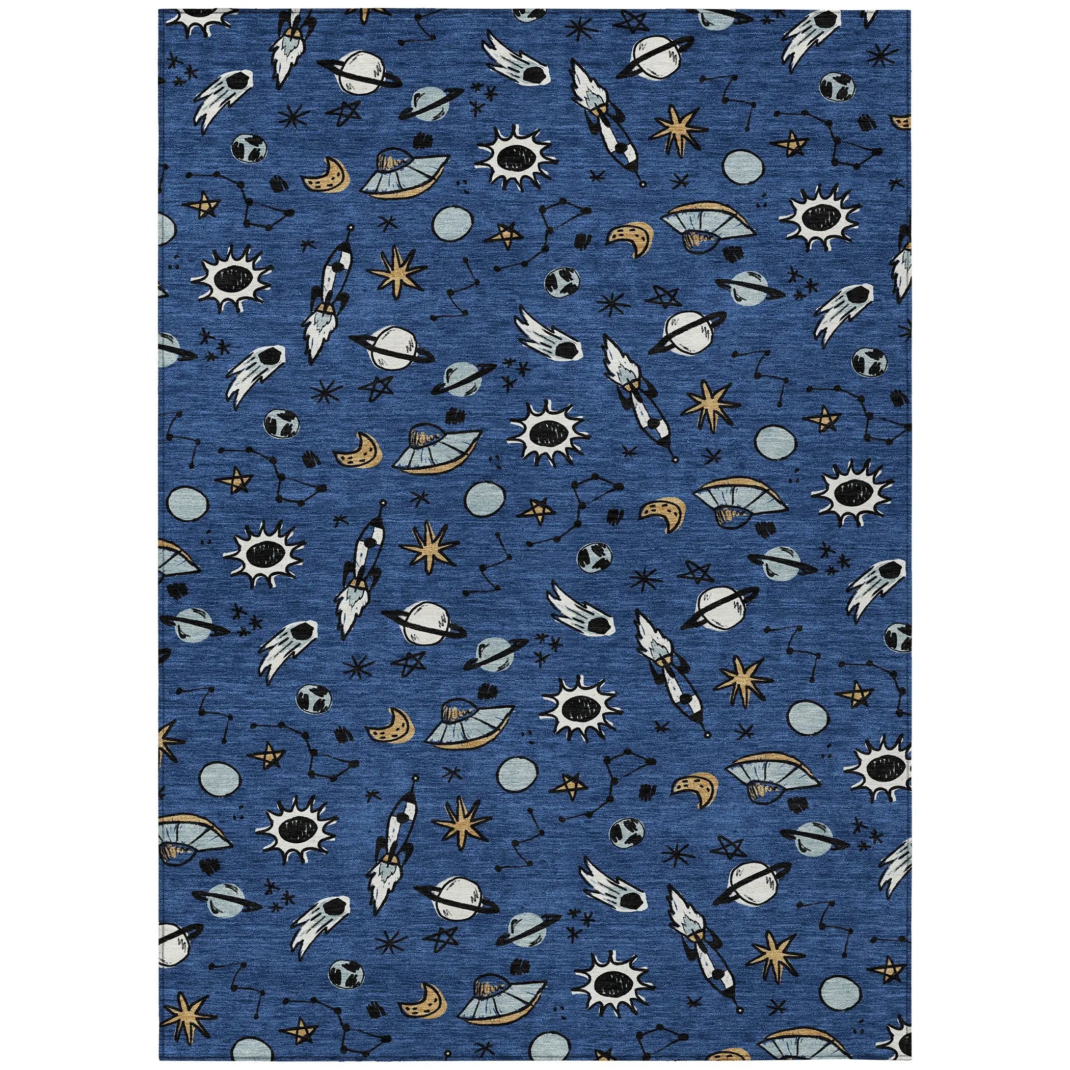 10' X 14' Blue And Black Animal Print Washable Indoor Outdoor Area Rug Homeroots Outdoor