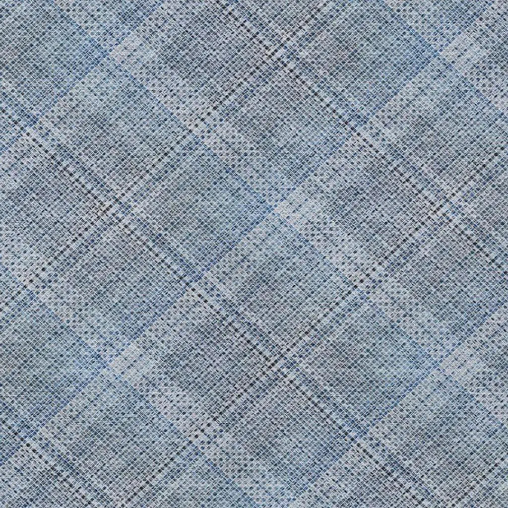 10' X 14' Blue And Denim Blue Plaid Washable Indoor Outdoor Area Rug Homeroots Outdoor
