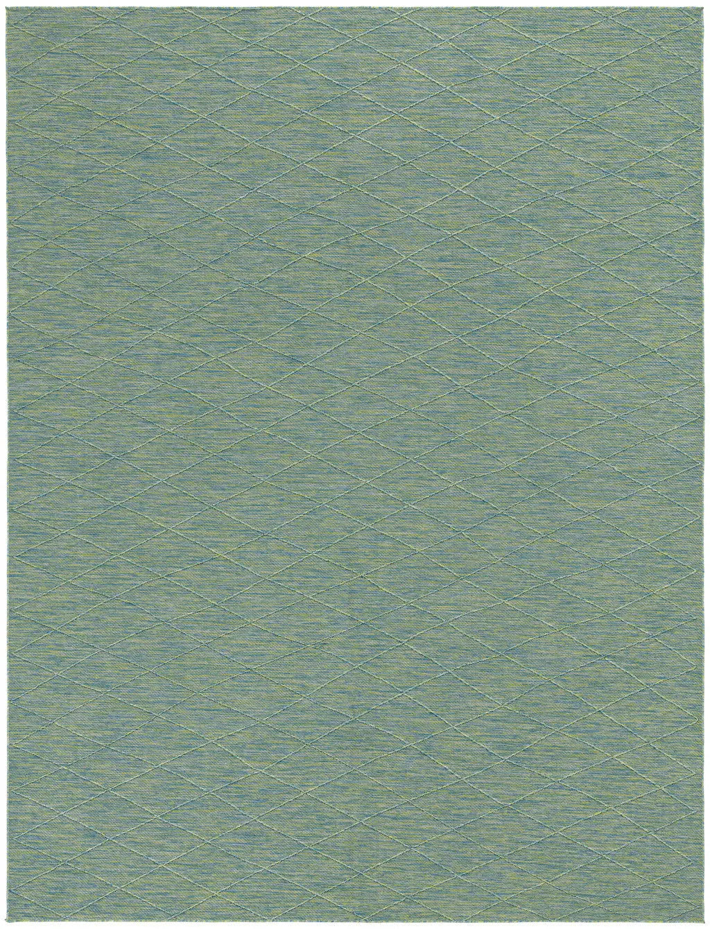 10' X 14' Blue And Green Geometric Indoor Outdoor Area Rug Homeroots Outdoor