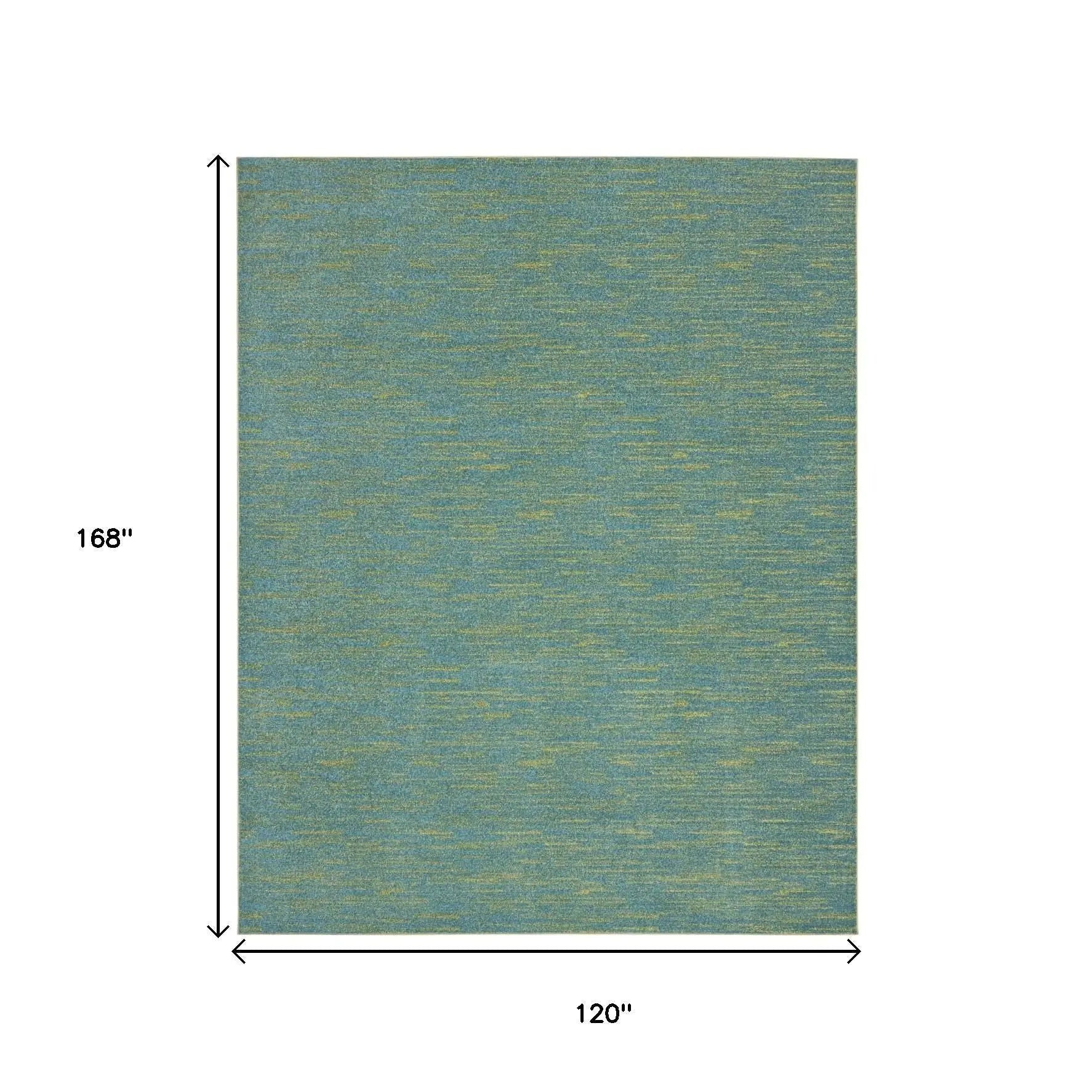 10' X 14' Blue And Green Indoor Outdoor Area Rug Homeroots Outdoor