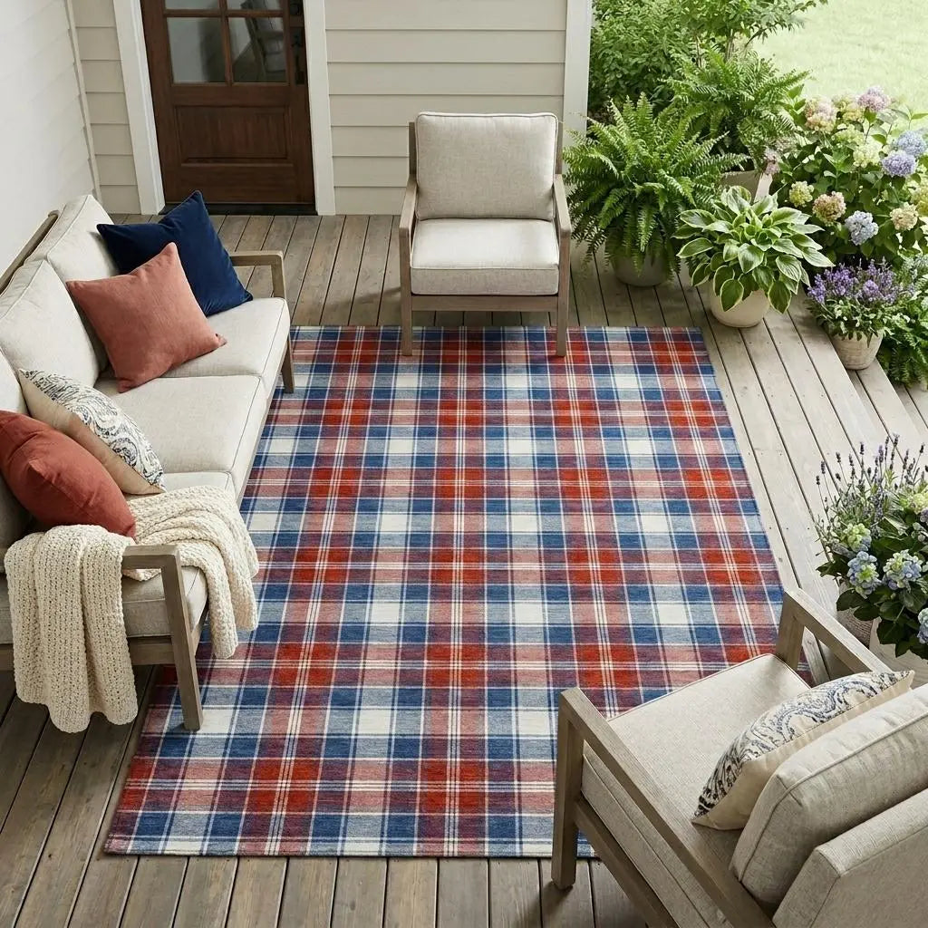 10' X 14' Blue And Ivory Geometric Washable Indoor Outdoor Area Rug Homeroots Outdoor
