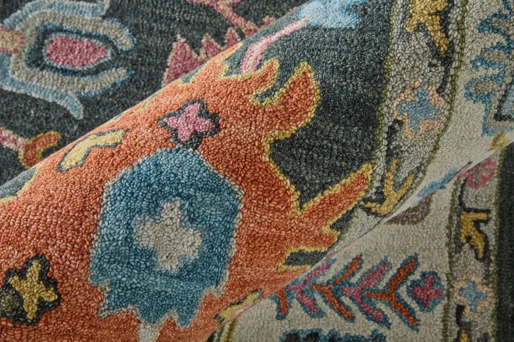 10' X 14' Blue And Ivory Wool Floral Hand Tufted Area Rug Homeroots Home Decor
