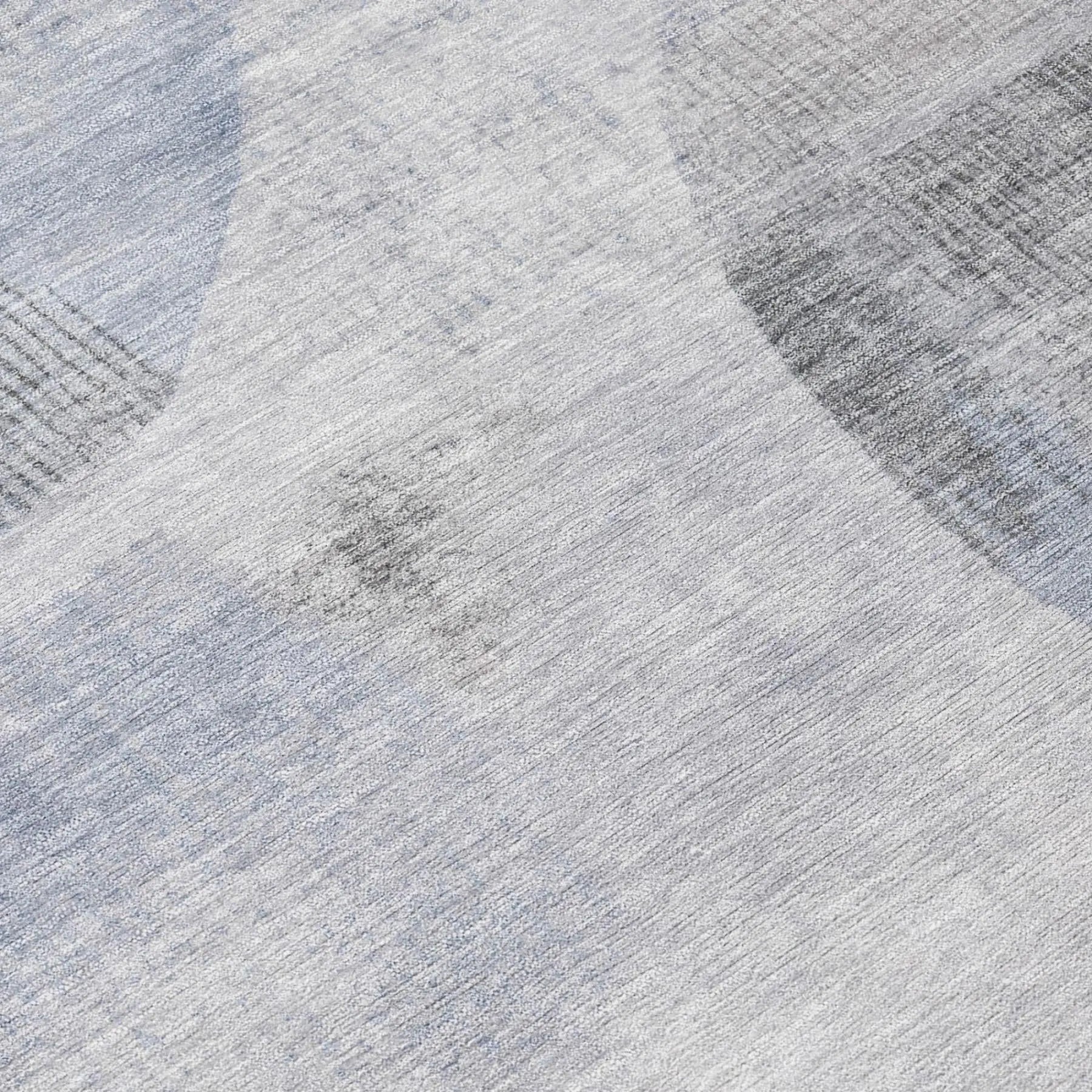 10' X 14' Blue And Silver Geometric Washable Indoor Outdoor Area Rug Homeroots Outdoor