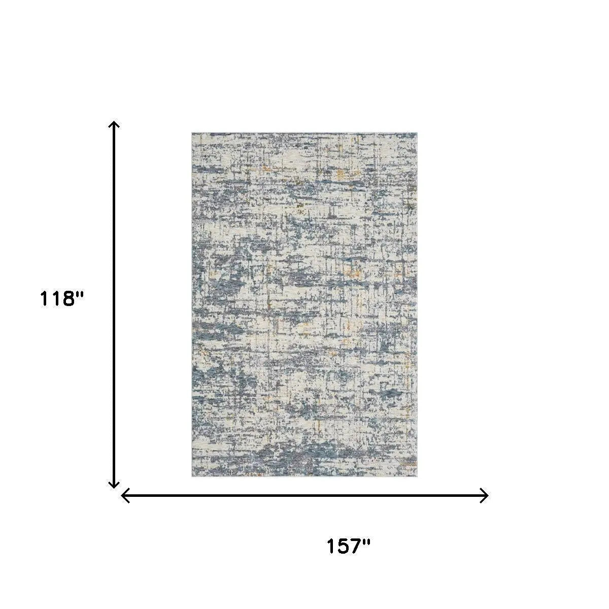 10' X 14' Blue And Taupe Abstract Area Rug Homeroots Home Decor