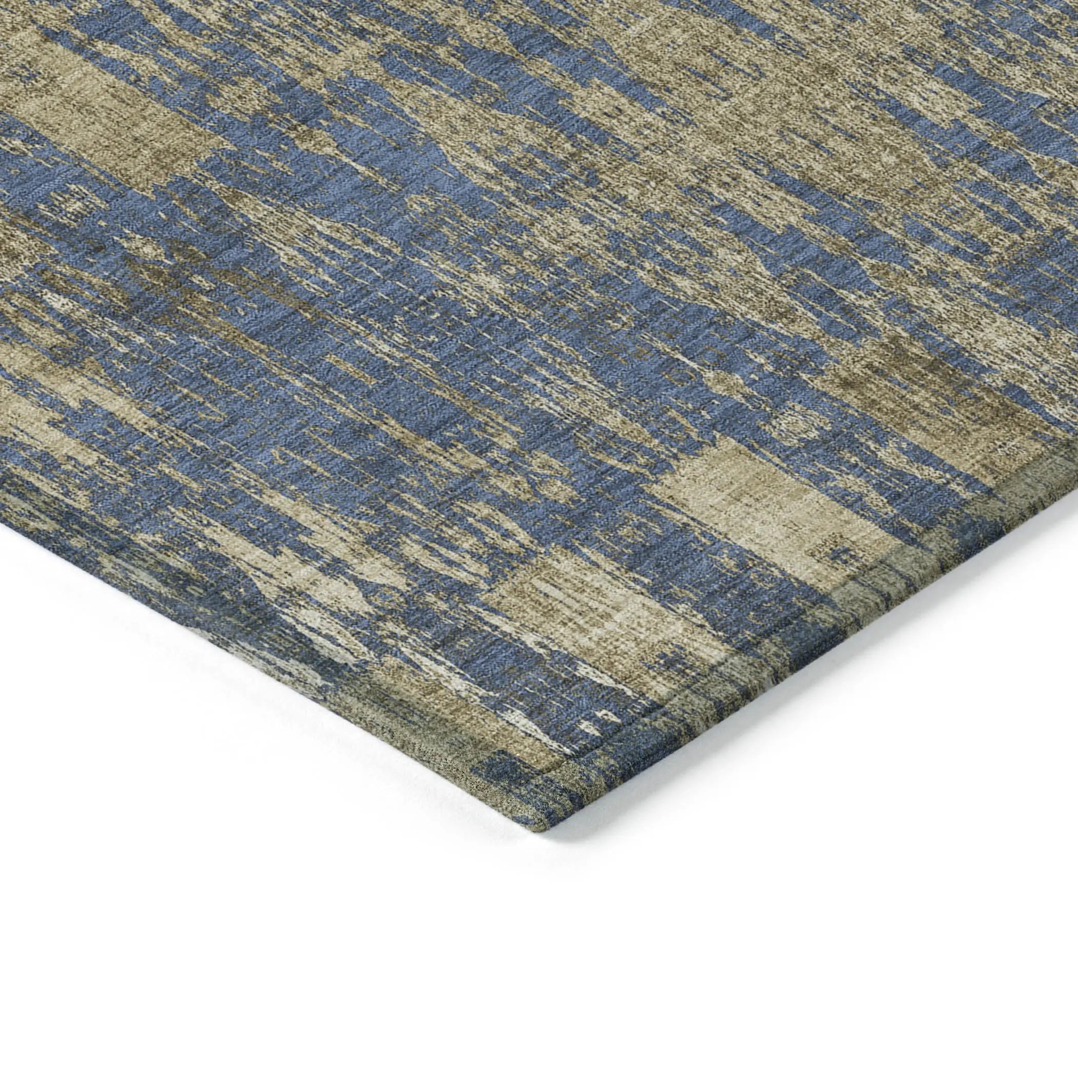 10' X 14' Blue Taupe And Beige Moroccan Washable Indoor Outdoor Area Rug Homeroots Outdoor