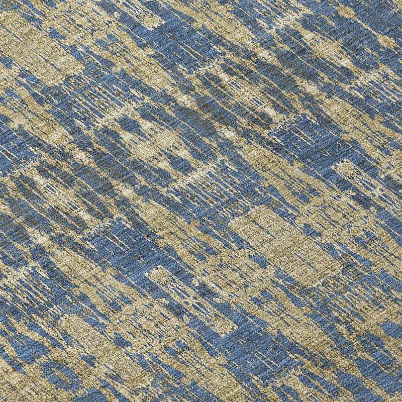 10' X 14' Blue Taupe And Beige Moroccan Washable Indoor Outdoor Area Rug Homeroots Outdoor
