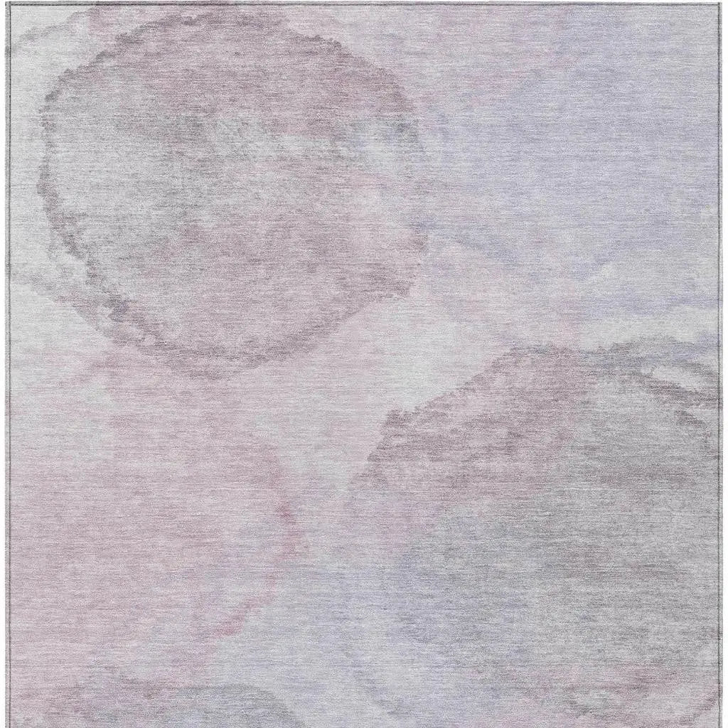 10' X 14' Blush And Gray Abstract Washable Indoor Outdoor Area Rug Homeroots Outdoor