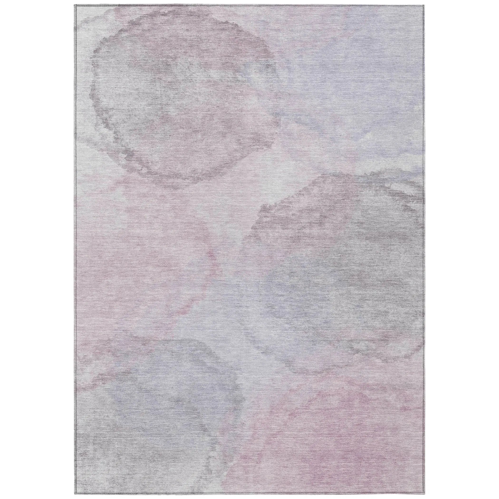 10' X 14' Blush And Gray Abstract Washable Indoor Outdoor Area Rug Homeroots Outdoor