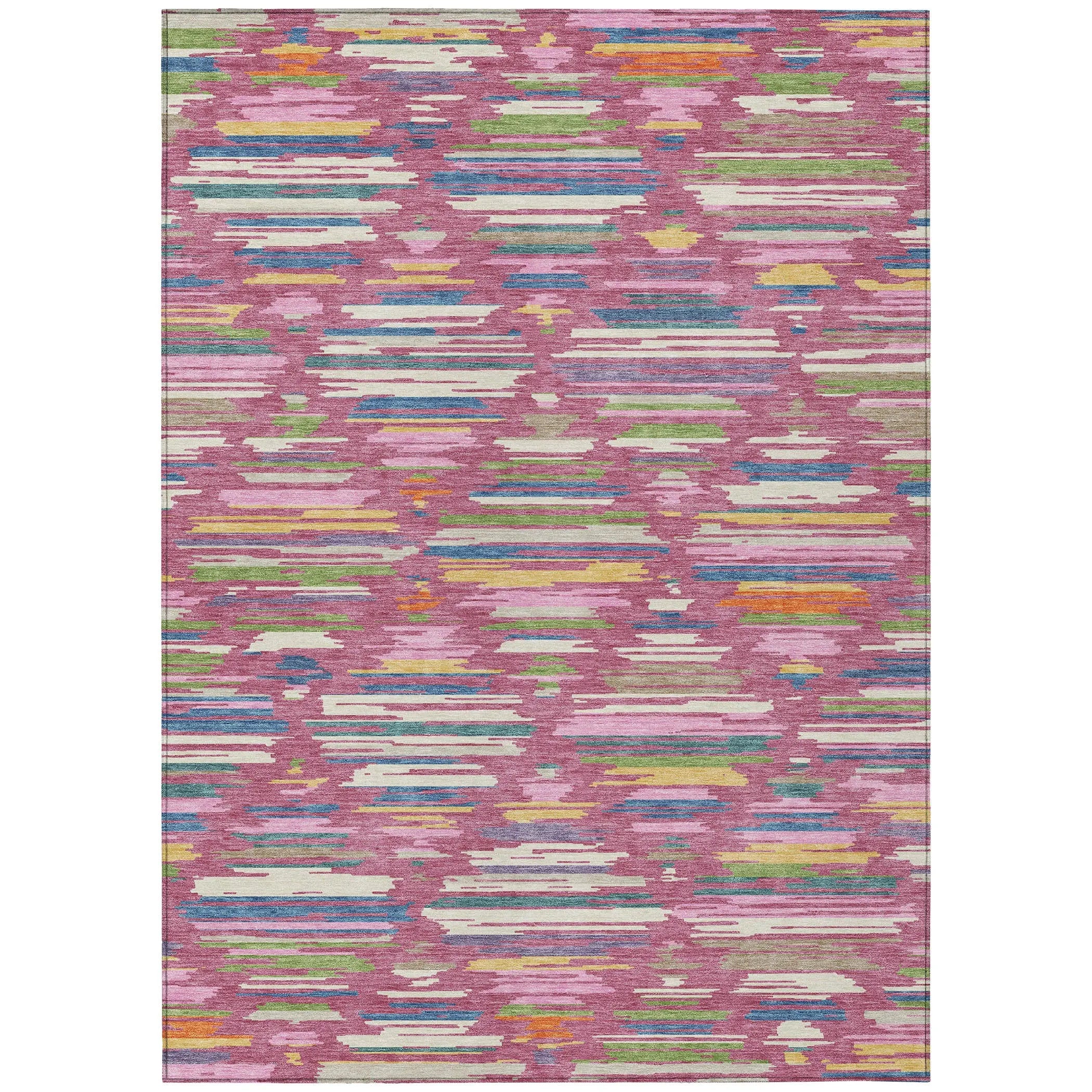 10' X 14' Blush And Ivory Southwestern Washable Indoor Outdoor Area Rug Homeroots Outdoor