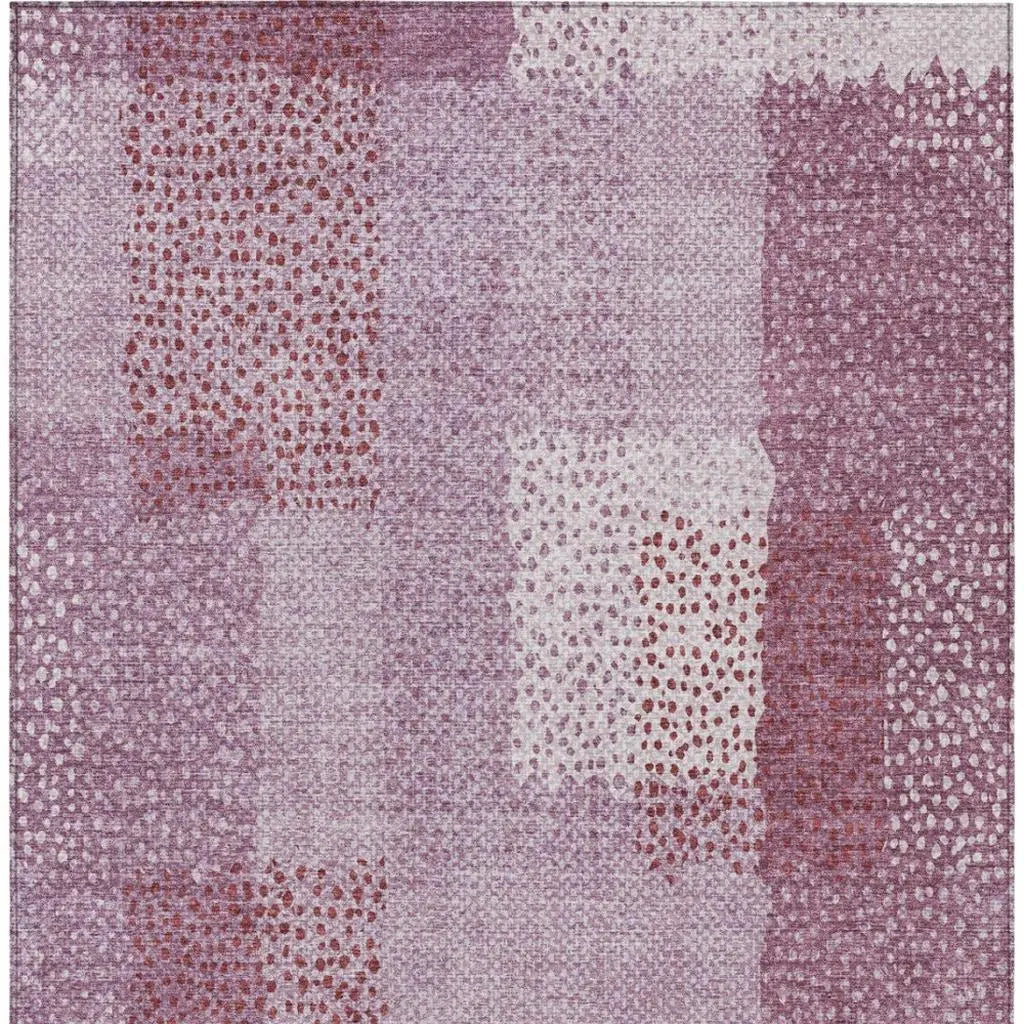 10' X 14' Blush And Pink Abstract Washable Indoor Outdoor Area Rug Homeroots Outdoor