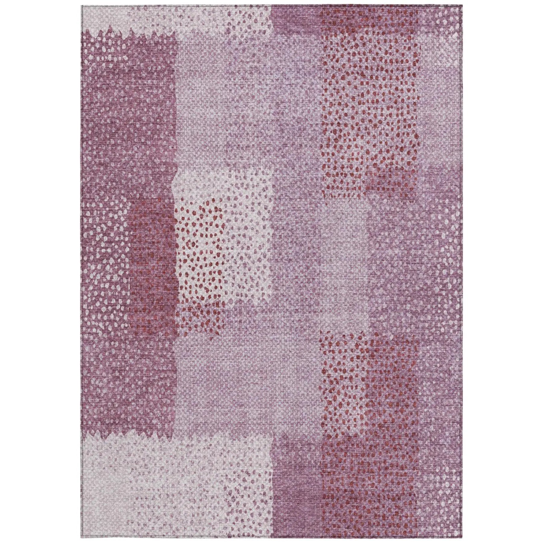 10' X 14' Blush And Pink Abstract Washable Indoor Outdoor Area Rug Homeroots Outdoor