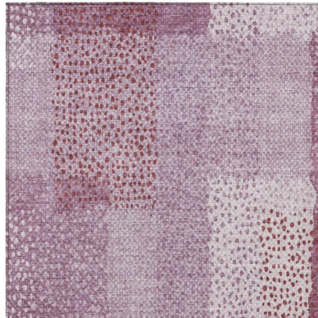 10' X 14' Blush And Pink Abstract Washable Indoor Outdoor Area Rug Homeroots Outdoor