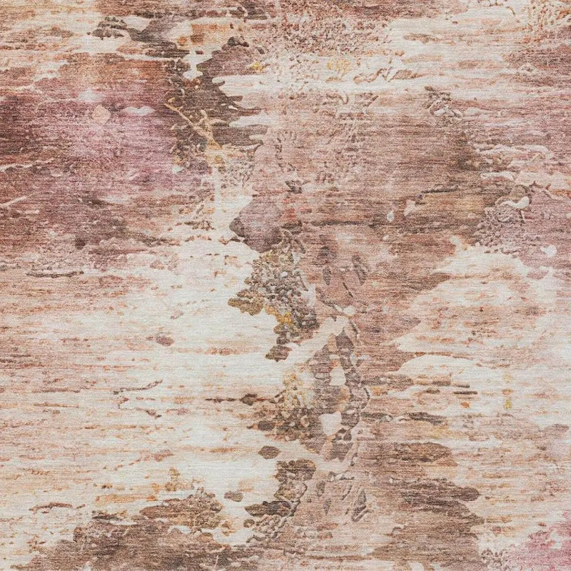10' X 14' Blush And Pink Abstract Washable Indoor Outdoor Area Rug Homeroots Outdoor