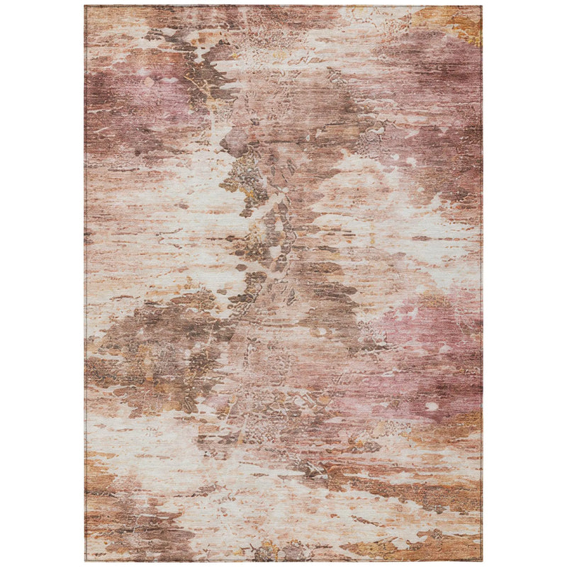10' X 14' Blush And Pink Abstract Washable Indoor Outdoor Area Rug Homeroots Outdoor