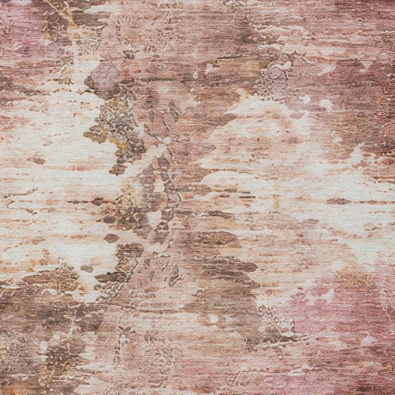10' X 14' Blush And Pink Abstract Washable Indoor Outdoor Area Rug Homeroots Outdoor