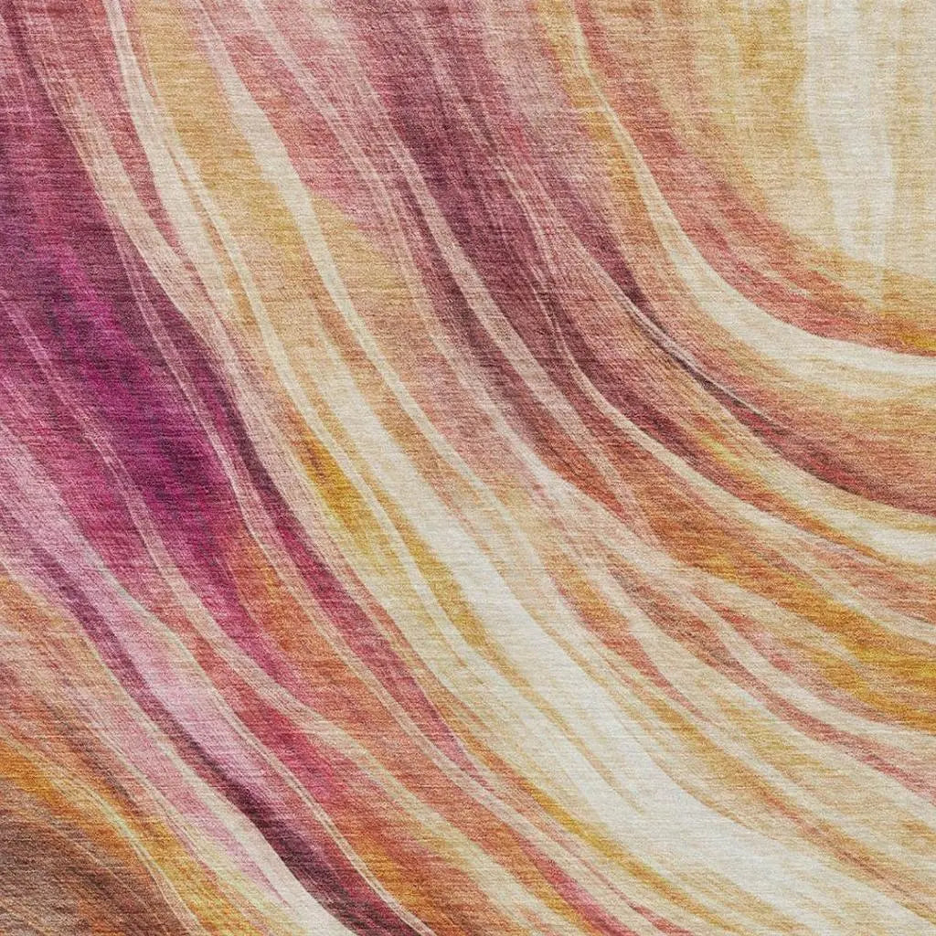 10' X 14' Blush And Pink Abstract Washable Indoor Outdoor Area Rug Homeroots Outdoor