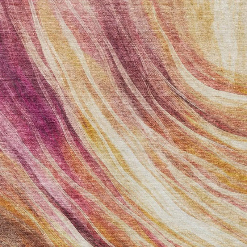 10' X 14' Blush And Pink Abstract Washable Indoor Outdoor Area Rug Homeroots Outdoor