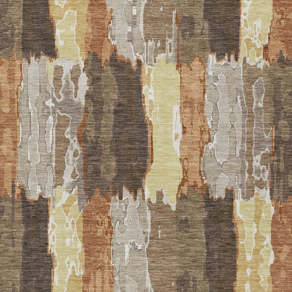 10' X 14' Brown And Beige Abstract Washable Indoor Outdoor Area Rug Homeroots Outdoor