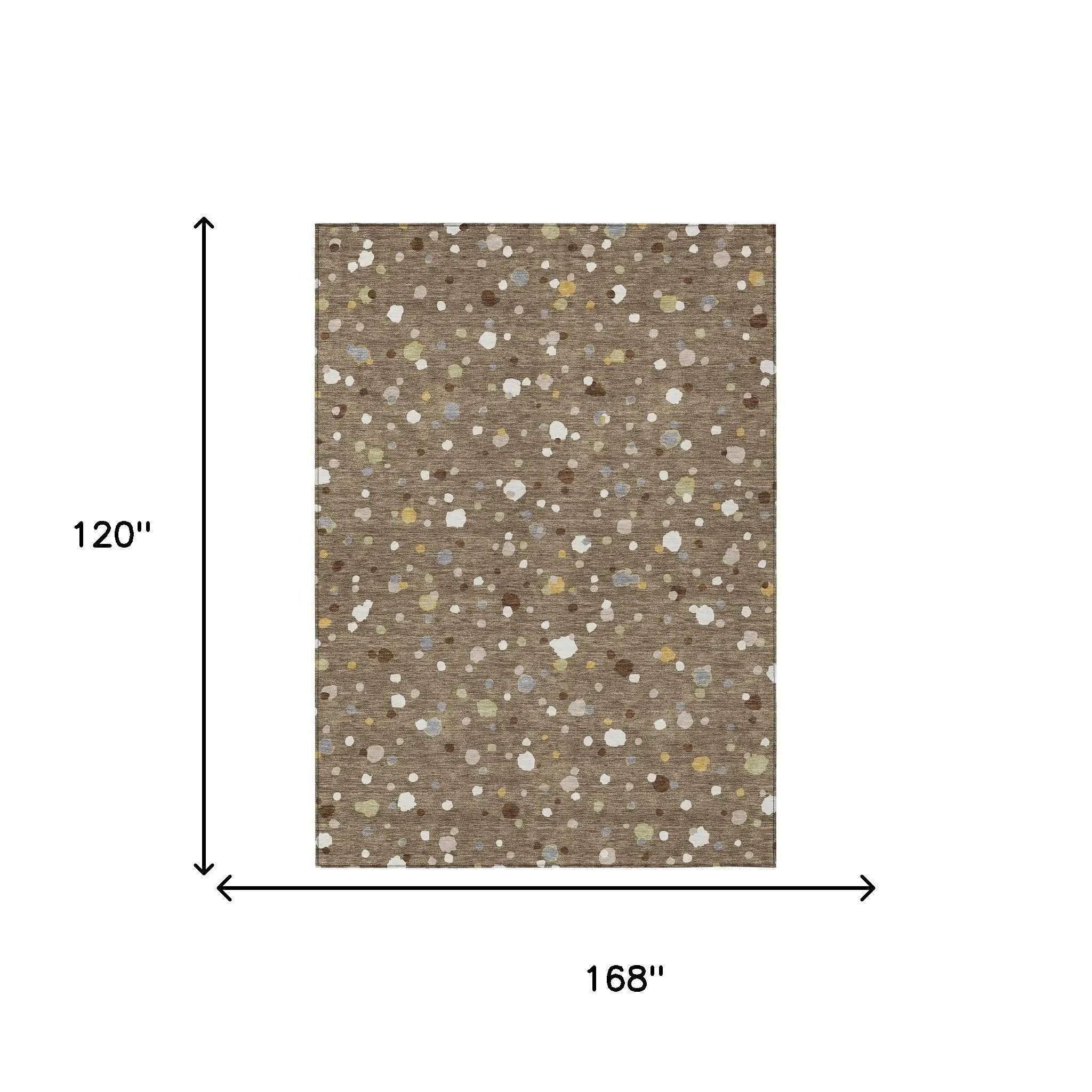 10' X 14' Brown And Beige Geometric Washable Indoor Outdoor Area Rug Homeroots Outdoor