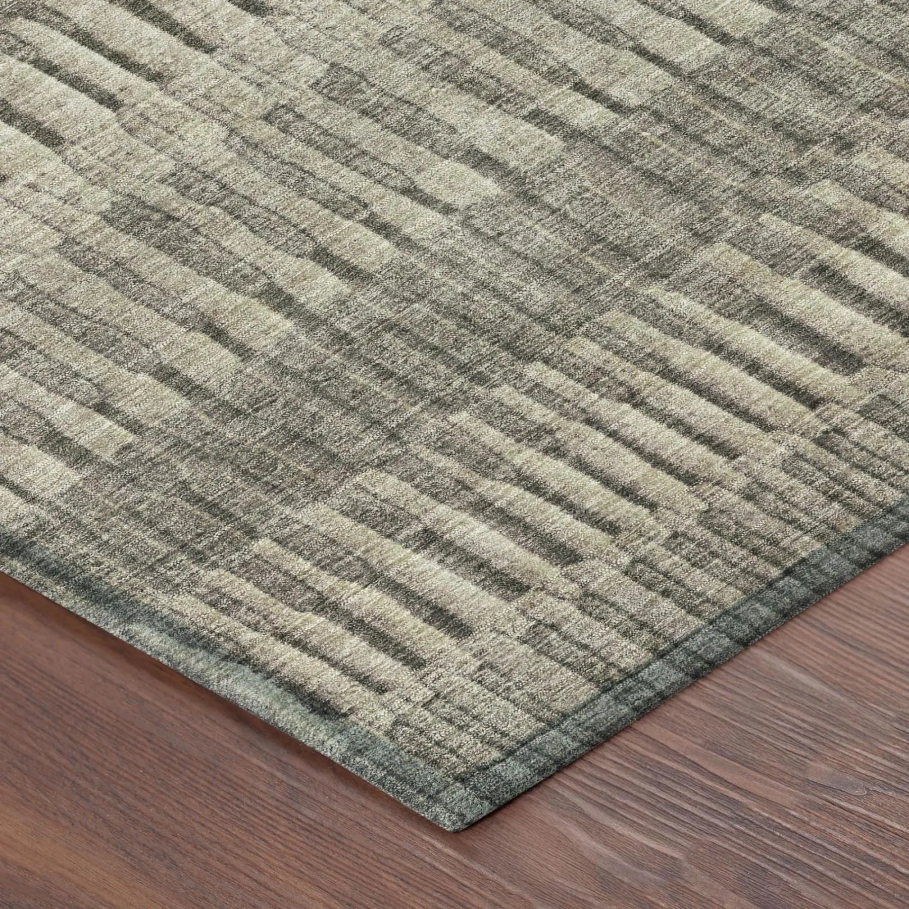 10' X 14' Brown And Beige Striped Washable Indoor Outdoor Area Rug Homeroots Outdoor