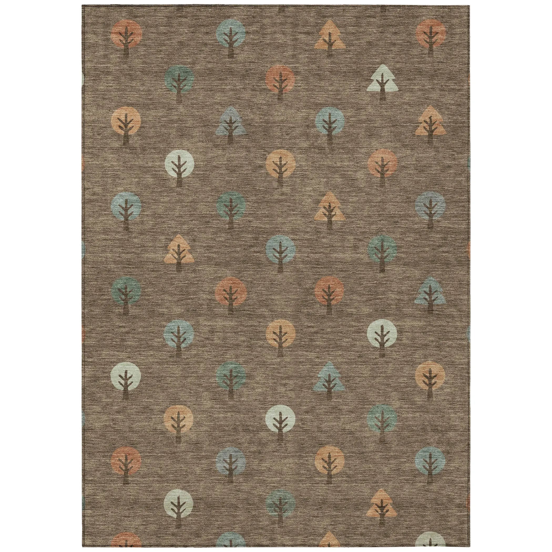10' X 14' Brown And Copper Geometric Washable Indoor Outdoor Area Rug Homeroots Outdoor