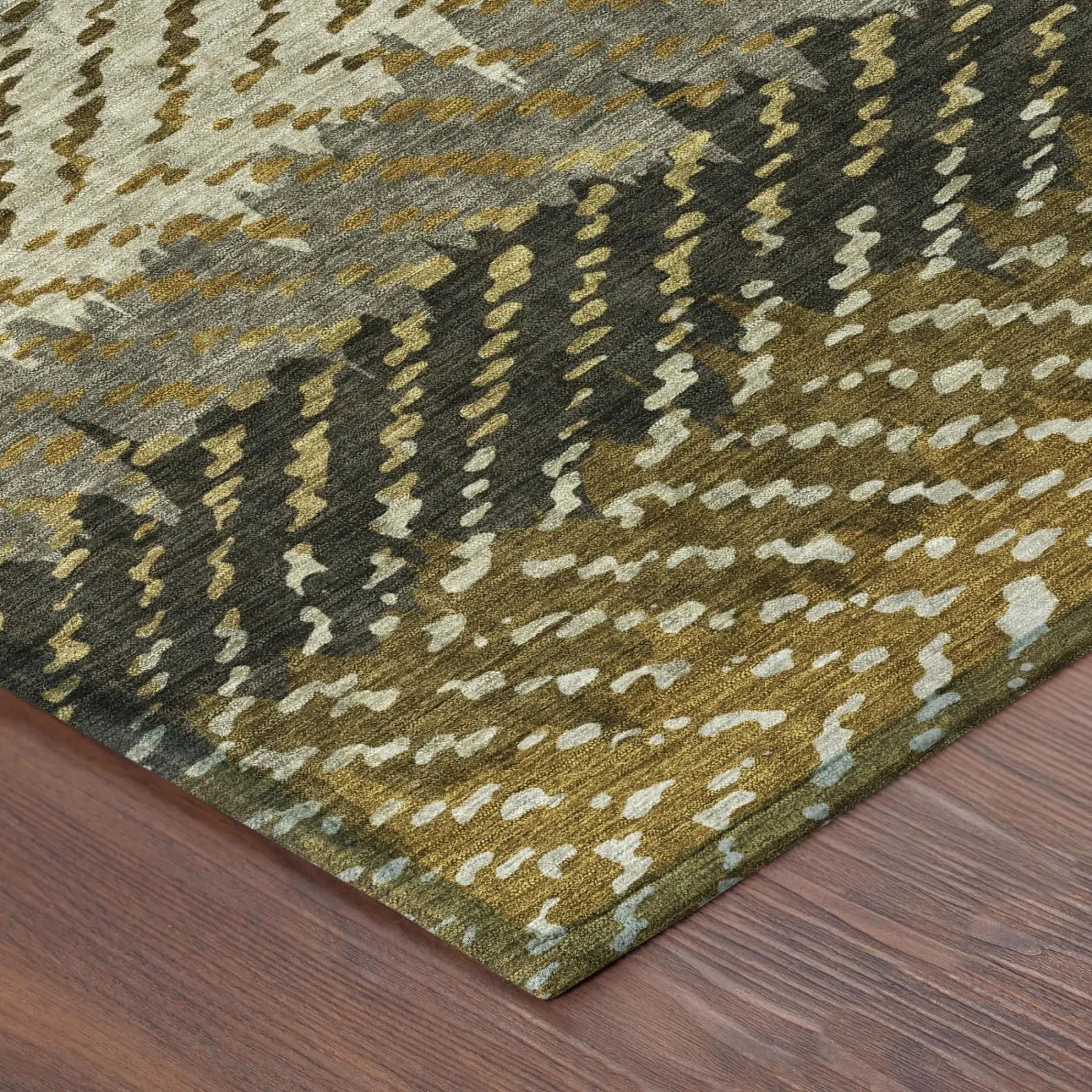 10' X 14' Brown And Sage Striped Washable Indoor Outdoor Area Rug Homeroots Outdoor