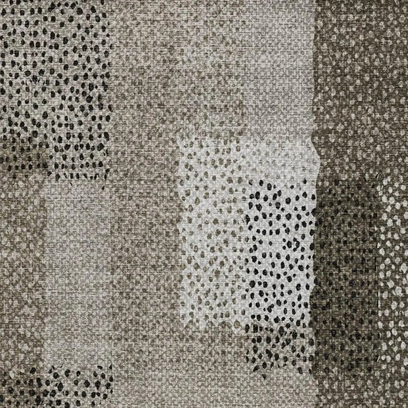 10' X 14' Brown And Silver Abstract Washable Indoor Outdoor Area Rug Homeroots Outdoor