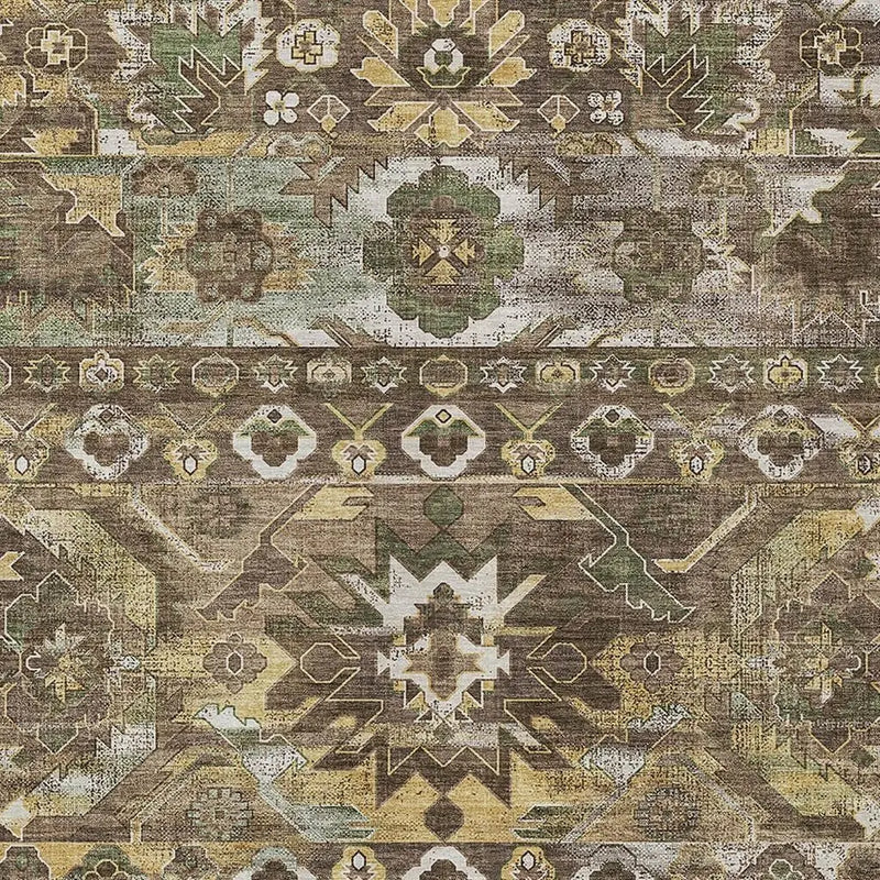 10' X 14' Brown And Taupe Cactus Washable Indoor Outdoor Area Rug Homeroots Outdoor