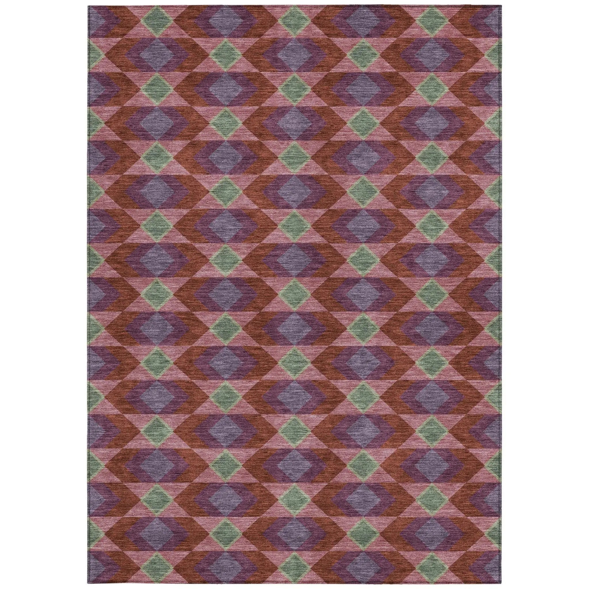 10' X 14' Burgundy And Pewter Geometric Washable Indoor Outdoor Area Rug Homeroots Outdoor