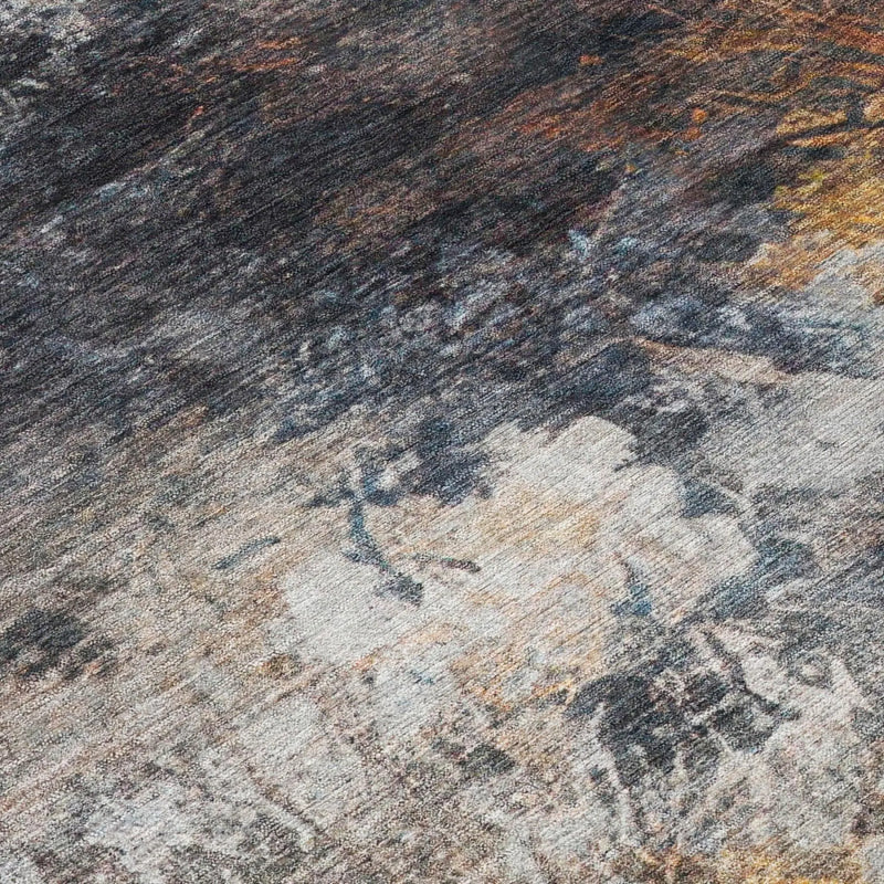 10' X 14' Charcoal And Gray Abstract Washable Indoor Outdoor Area Rug Homeroots Outdoor