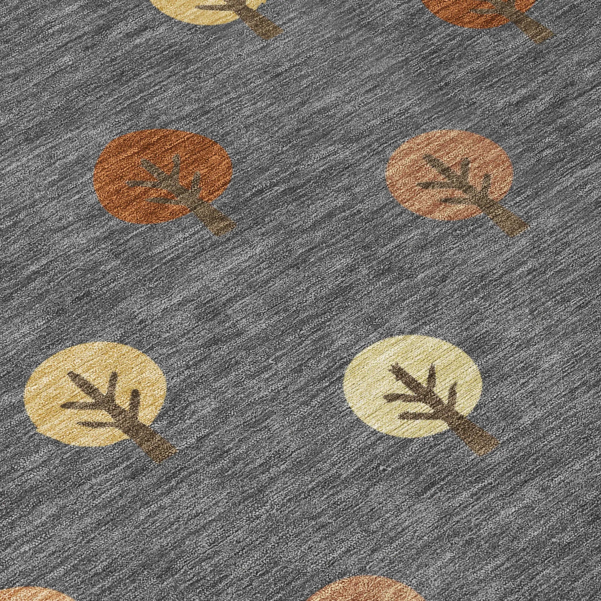10' X 14' Charcoal And Orange Geometric Washable Indoor Outdoor Area Rug Homeroots Outdoor