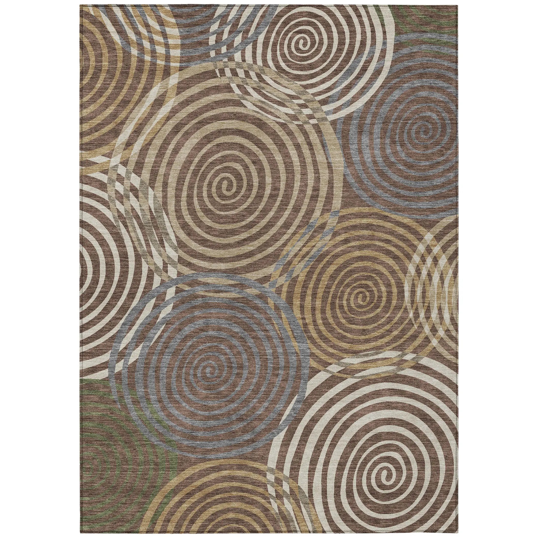 10' X 14' Chocolate And Beige Geometric Washable Indoor Outdoor Area Rug Homeroots Outdoor