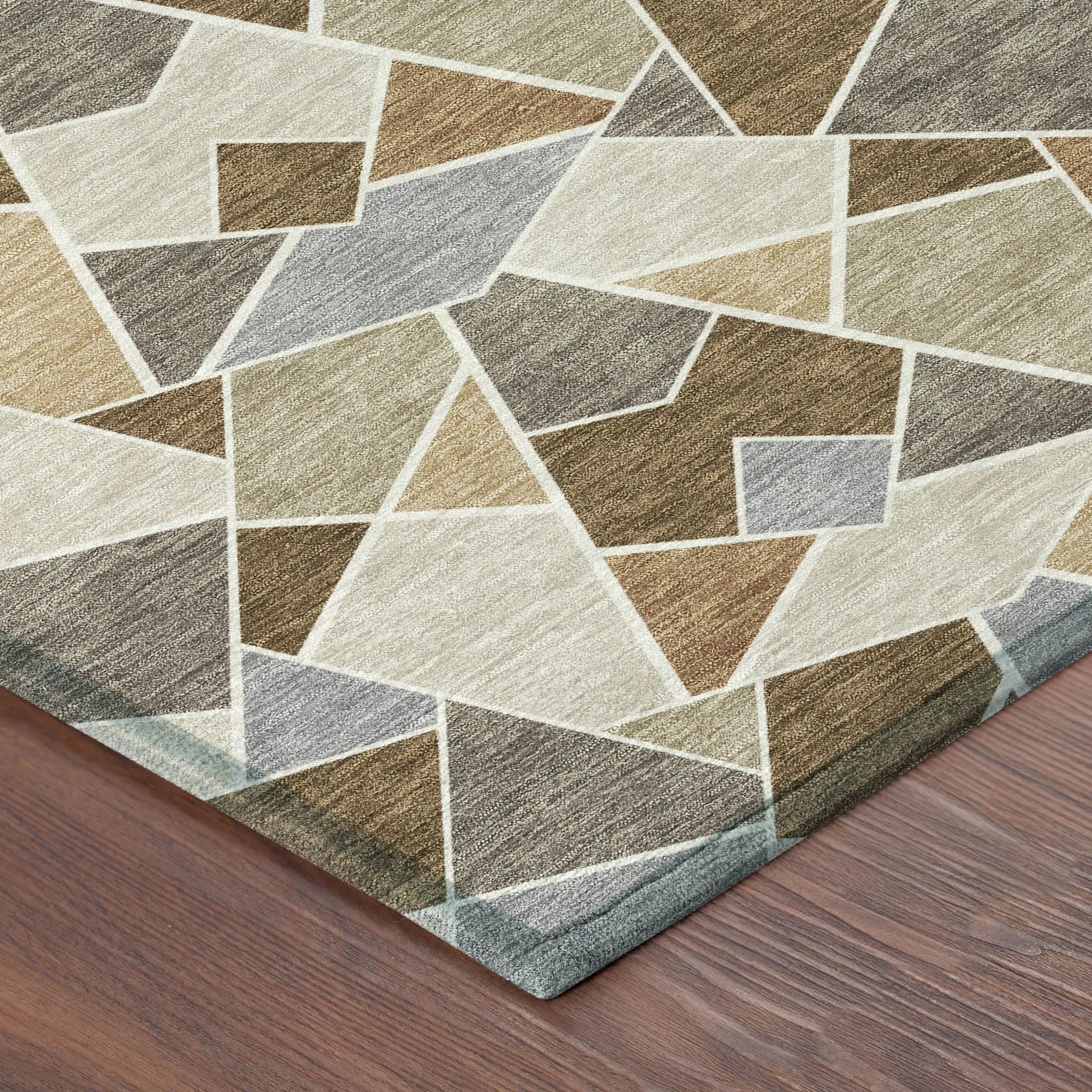 10' X 14' Chocolate And Beige Geometric Washable Indoor Outdoor Area Rug Homeroots Outdoor