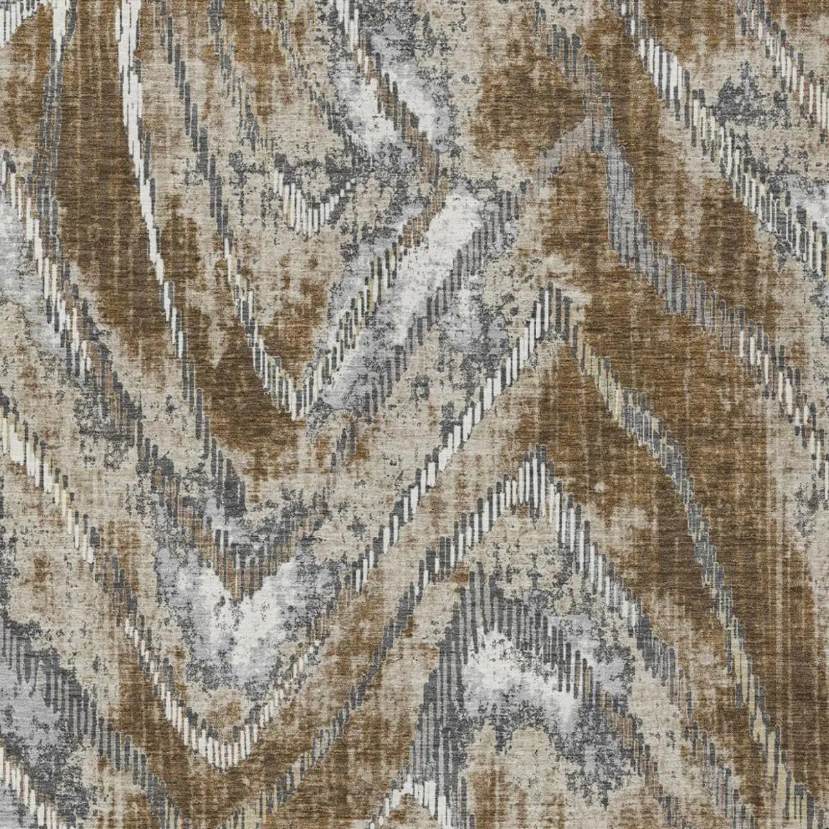 10' X 14' Chocolate And Brown Abstract Washable Indoor Outdoor Area Rug Homeroots Outdoor