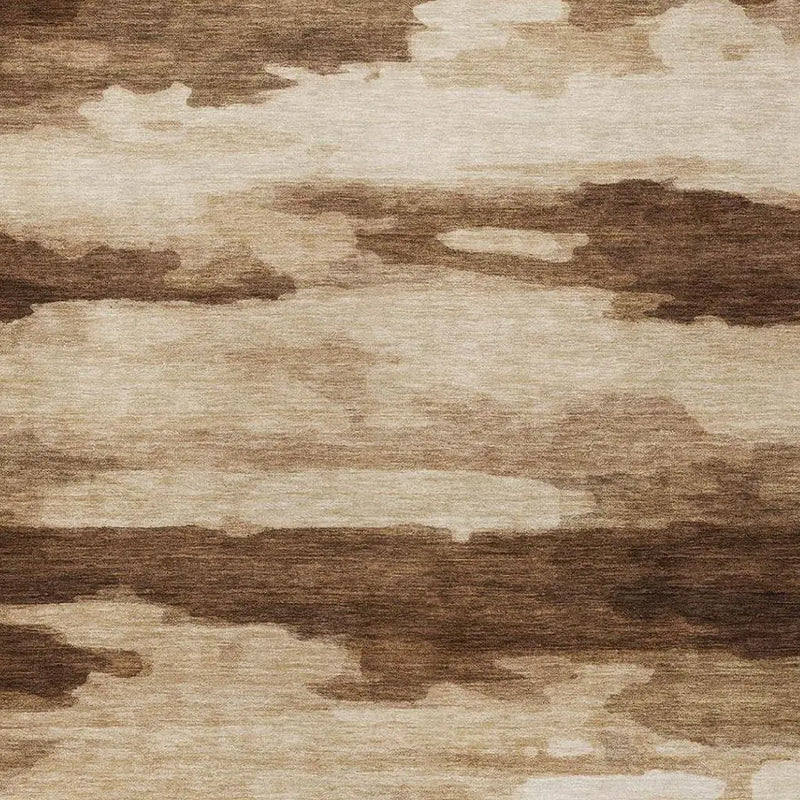 10' X 14' Chocolate And Brown Abstract Washable Indoor Outdoor Area Rug Homeroots Outdoor
